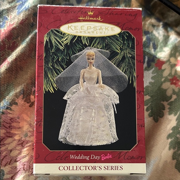 Hallmark Other - Hallmark Keepsake Barbie in White Lace Gown